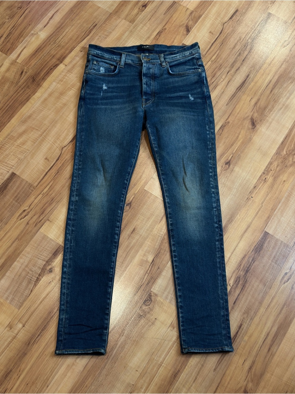 AMIRI Classic “Dark Indigo/Deep Blue Vintage Wash” Skinny Jeans